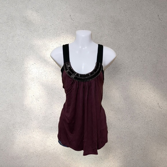 Twentyone Purple & Black Flowy Top - Picture 1 of 4